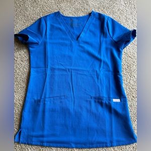 Figs royal blue XXS scrub top